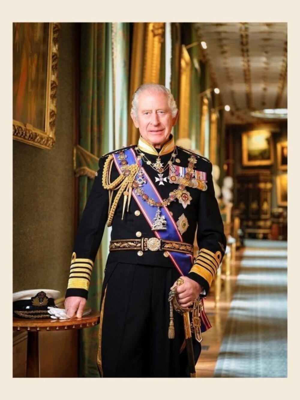KING CHARLES III In Military Uniform 2024 PORTRAIT PICTURE POSTER_